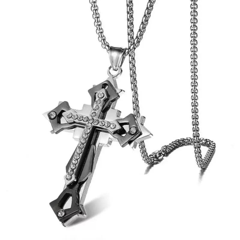 Y2k Titanium Steel Cross Pendent Necklace