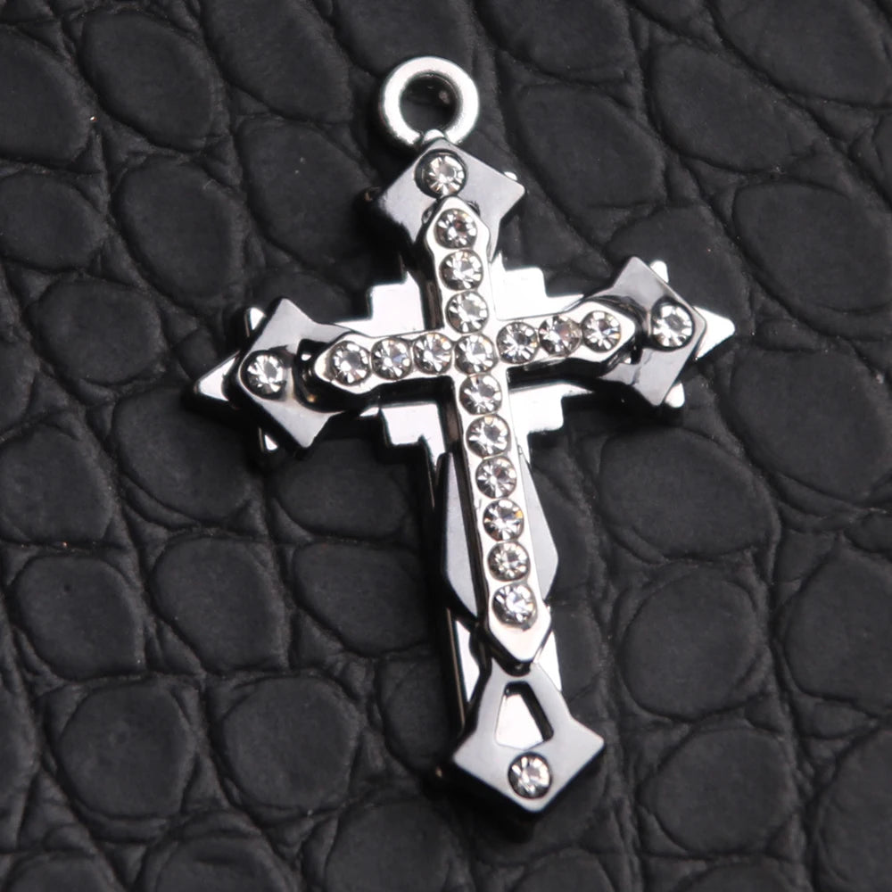 Y2k Titanium Steel Cross Pendent Necklace