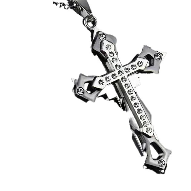 Y2k Titanium Steel Cross Pendent Necklace